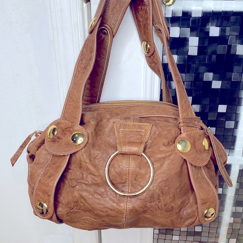 💕 Gustto Baca vintage brown Italian soft leather large satchel $690 💕